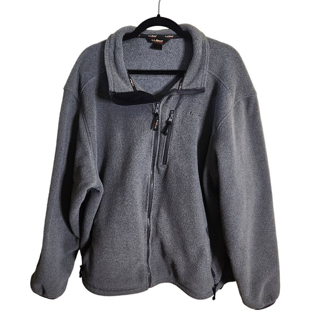 L.L. Bean Vintage Men's Trail Fleece Full Zip Gray Jacket Size L